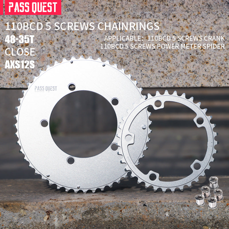 110BCD (5-bolt AERO) AXS 2X Sprocket Round Road Bike Foldable Bicycle 12 speed Gravel bike