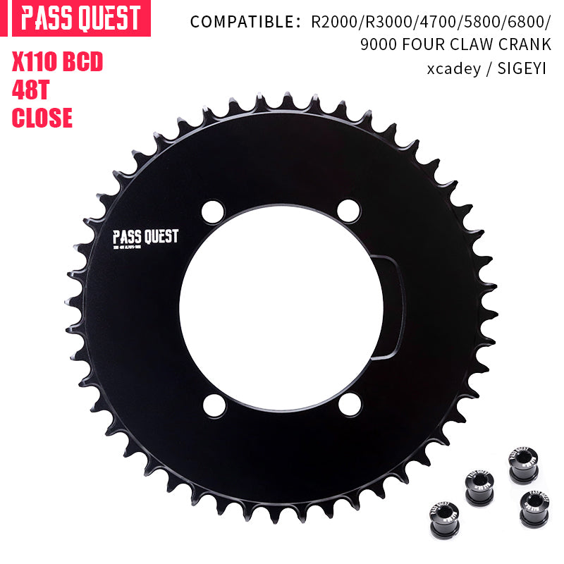 SHIMANO X110BCD (4-bolt AERO)  Round Narrow Wide Chainring