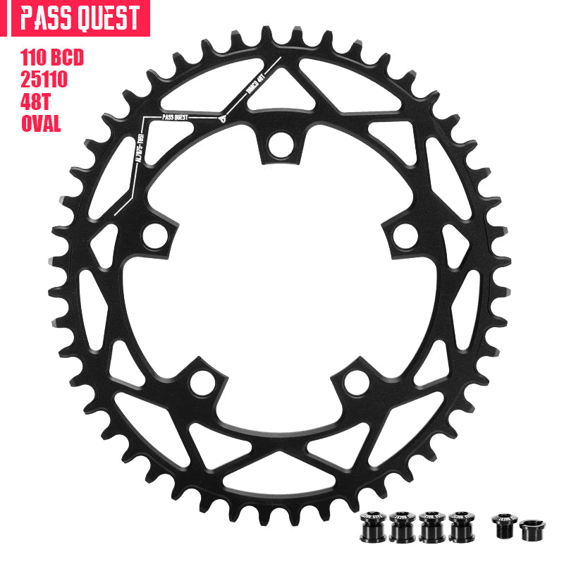 110BCD (5-bolt Oval) Road Bike Narrow Wide Chainring