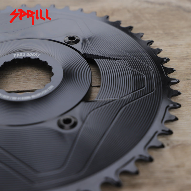 PASS QUEST SPRILL X110BCD 3mm offset (4-bolt AERO) Round Narrow Wide Chainring