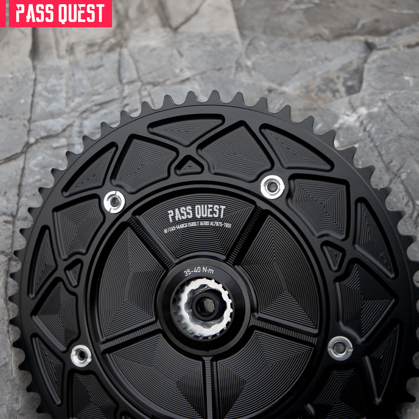 PASS QUEST 144 BCD 1/8" Fixie Single Speed BMX Track Chainring 42-70T