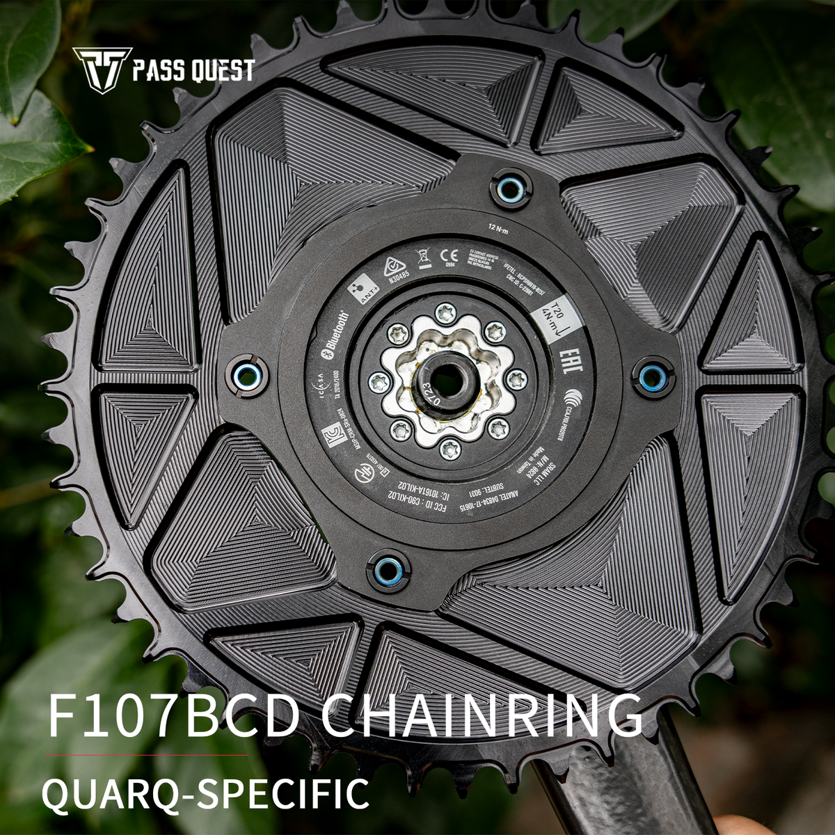 PASS QUEST SPRILL F107BCD 3mm offset AXS (4-bolt AERO) Round Narrow Wide Chainring
