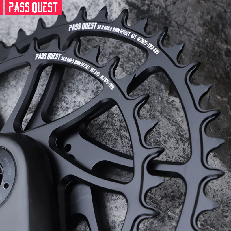 SRAM FORCE 8Nails AXS ( 0mm offset) HOLLOW Mountain XX SL Narrow Wide Chainring 34-44T