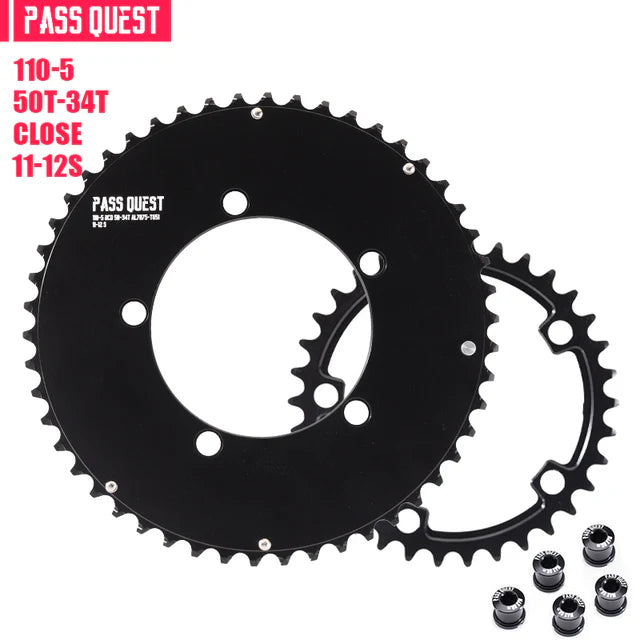 110BCD (5-bolt AERO) 2X Sprocket Round Road Bike Foldable Bicycle 11/11-12 speed Gravel bike