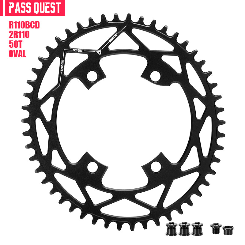 R110BCD (4-bolt ) Oval Narrow Wide Chainring