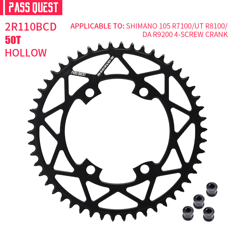 SHIMANO 110BCD R9200 R8100 R7100 (4-bolt Hollow) Round Narrow Wide Chainring