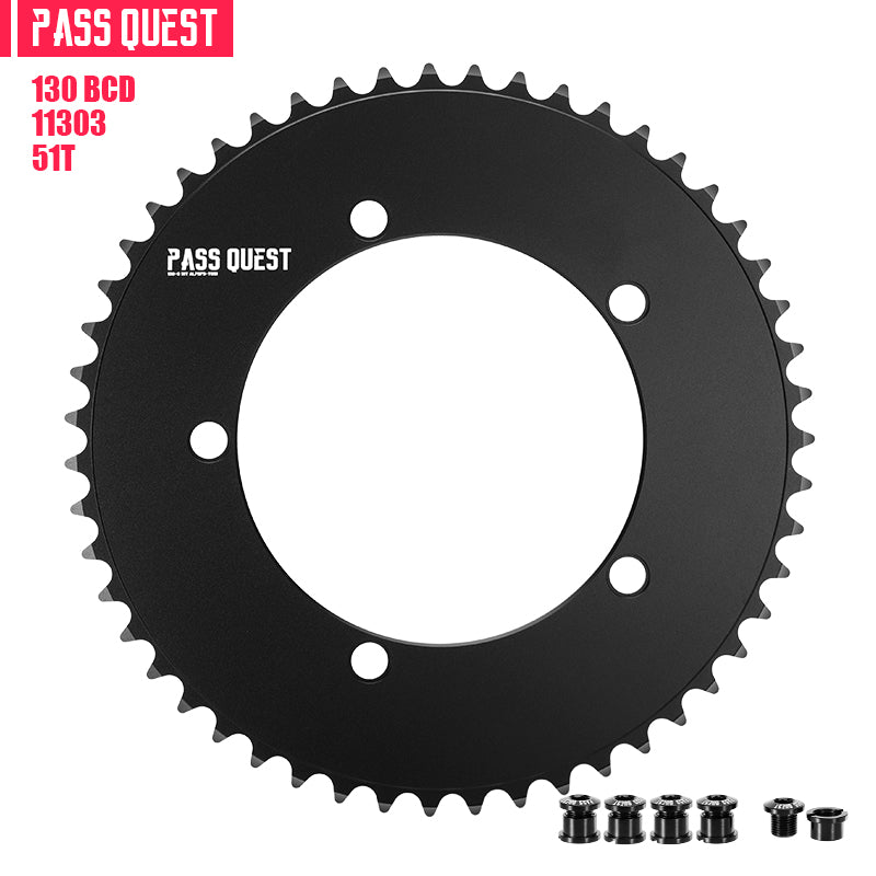 130 BCD (5-bolt AERO) Round Track Chainring Fixed Gear