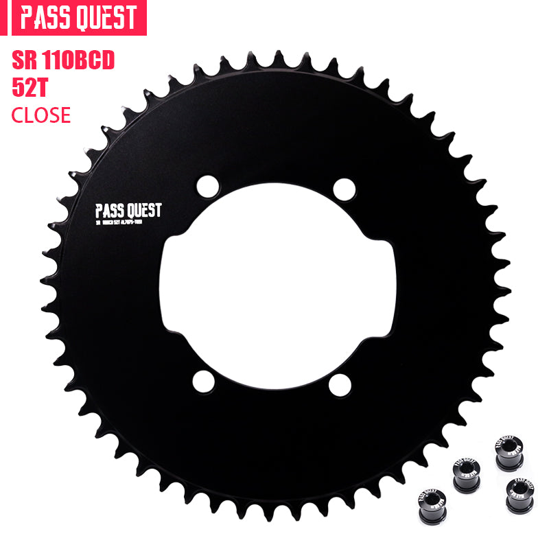 PASS QUEST SR-110 BCD (4-bolt AERO) Round AERO Narrow Wide Chainring
