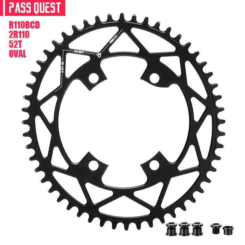R110BCD (4-bolt ) Oval Narrow Wide Chainring