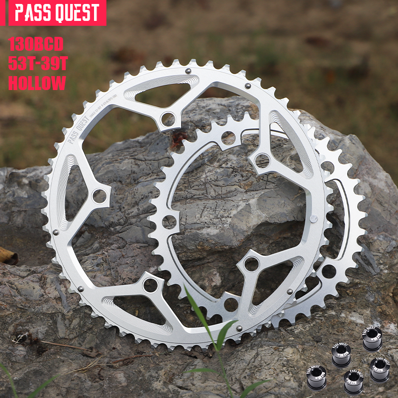 130BCD (5-bolt HOLLOW) 2X Sprocket Round Road Bike Foldable Bicycle 11-12 speed Gravel bike