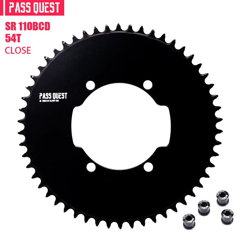 PASS QUEST SR-110 BCD (4-bolt AERO) Round AERO Narrow Wide Chainring