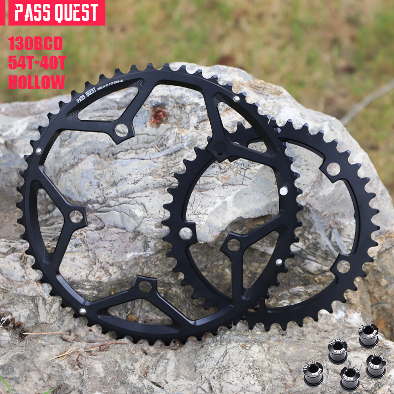 130BCD (5-bolt HOLLOW) 2X Sprocket Round Road Bike Foldable Bicycle 11-12 speed Gravel bike