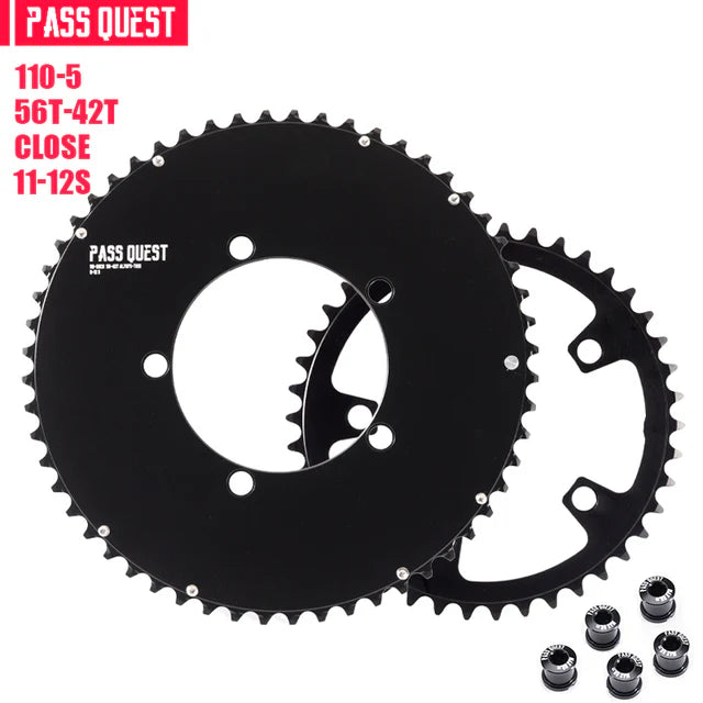 110BCD (5-bolt AERO) 2X Sprocket Round Road Bike Foldable Bicycle 11/11-12 speed Gravel bike