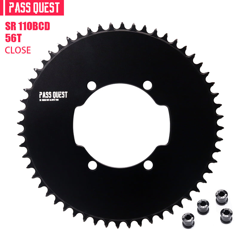 PASS QUEST SR-110 BCD (4-bolt AERO) Round AERO Narrow Wide Chainring