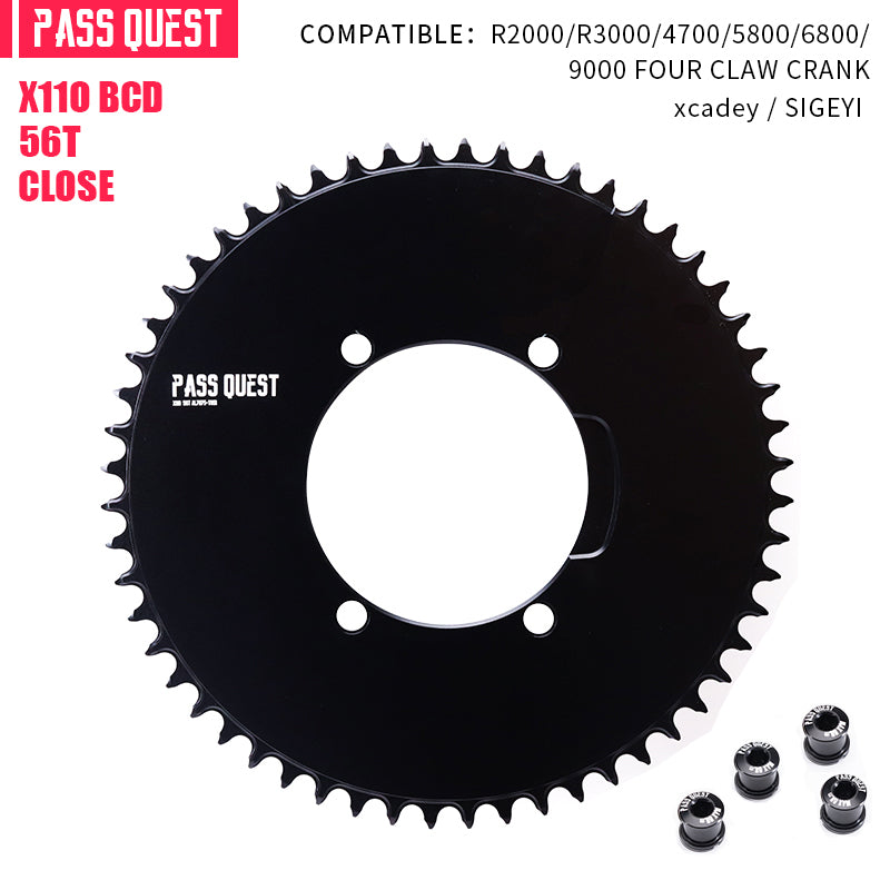 SHIMANO X110BCD (4-bolt AERO)  Round Narrow Wide Chainring