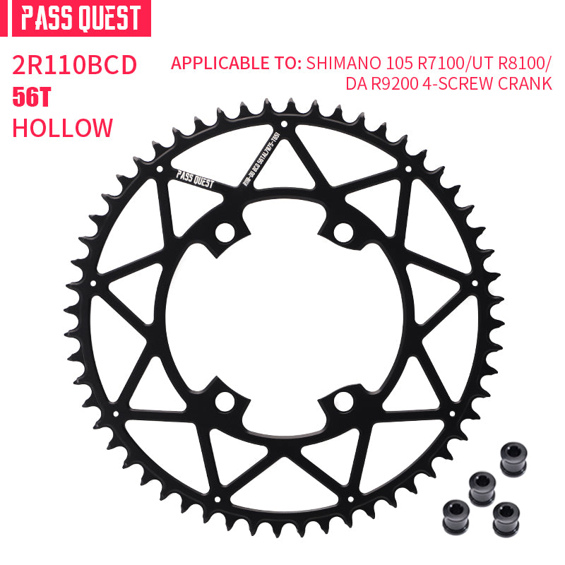 SHIMANO 110BCD R9200 R8100 R7100 (4-bolt Hollow) Round Narrow Wide Chainring