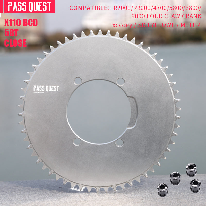 SHIMANO X110BCD (4-bolt AERO)  Round Narrow Wide Chainring