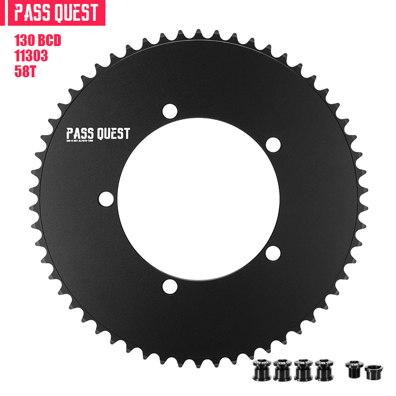 130 BCD (5-bolt AERO) Round Track Chainring Fixed Gear