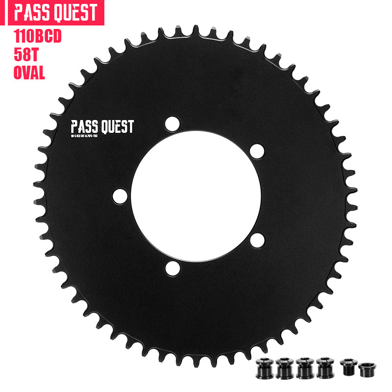 110BCD (5-bolt AERO) Oval Road Bike Fold Bike Narrow Wide Chainring