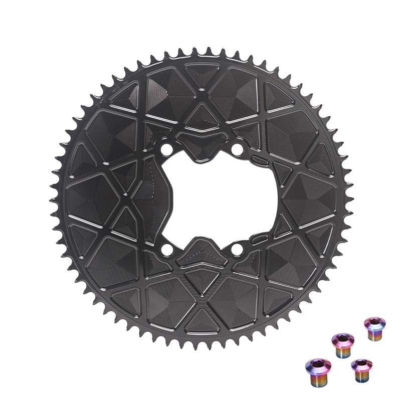 PASS QUEST fully enclosed positive and negative gears for TT riders. Thickest part 5mm. Suitable forR8100/ R9200, 54T-66T.