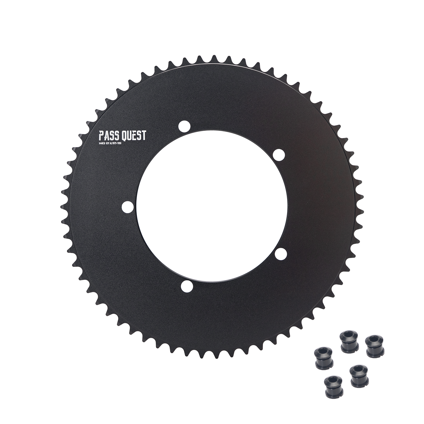 PASS QUEST 144 BCD 1/8" Fixie Single Speed BMX Track Chainring 42-70T