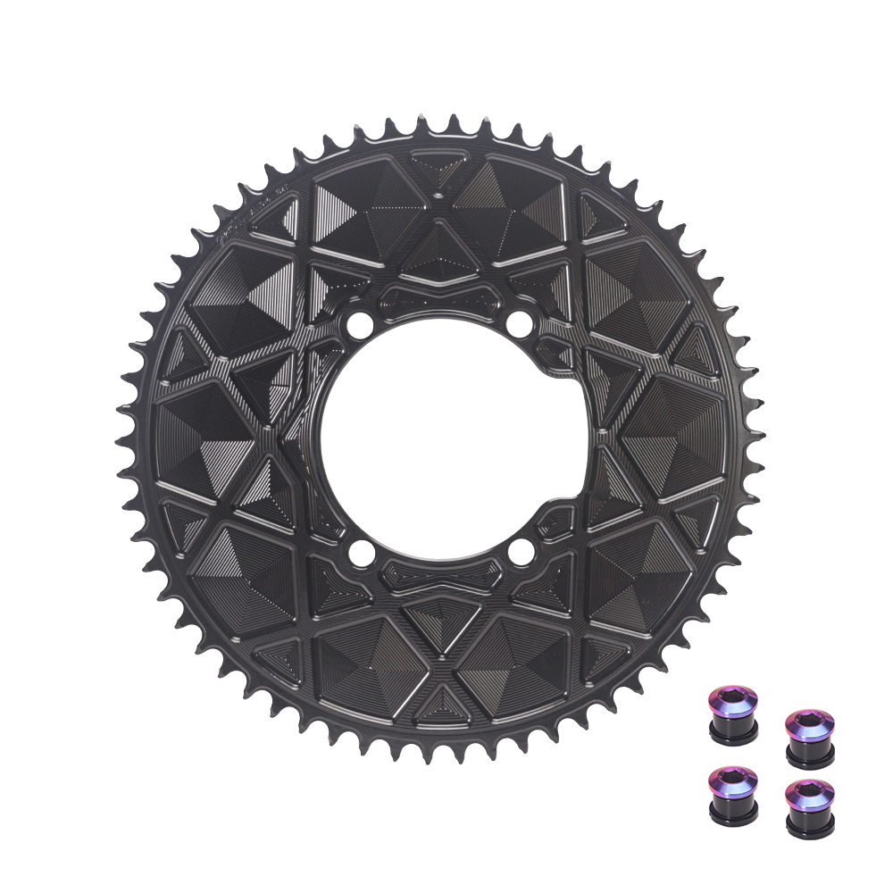 PASS QUEST X110BCD High strength AERO Texture Narrow Wide Chainring 54-66T