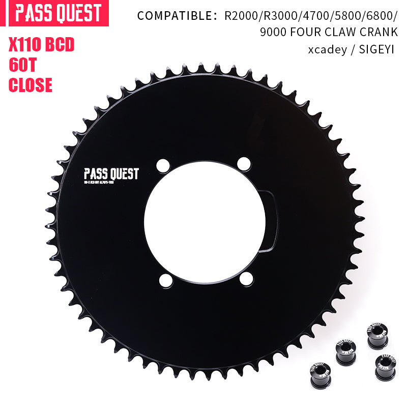 SHIMANO X110BCD (4-bolt AERO)  Round Narrow Wide Chainring