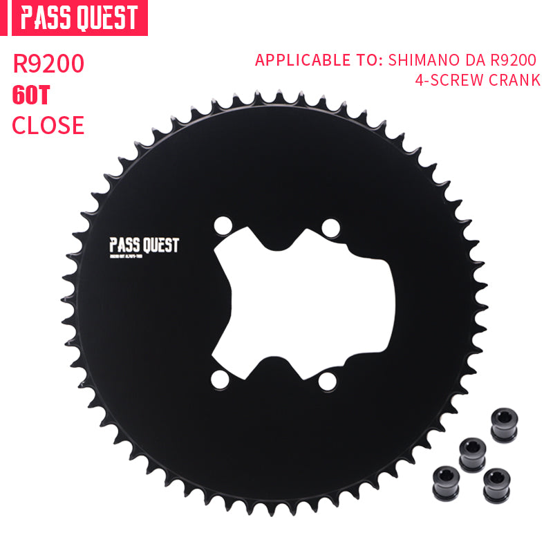 PASS QUEST SPRILL R9200 R8100 R7100 3mm offset (4-bolt AERO) Round Narrow Wide Chainring