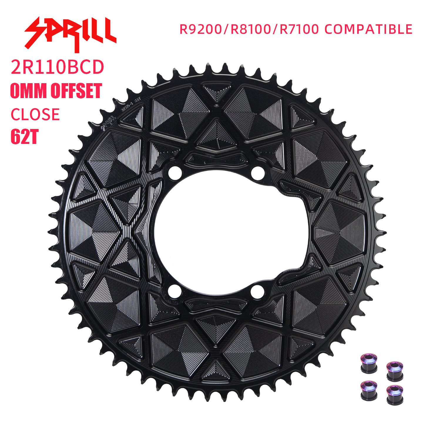 SHIMANO R9200 R8100 R7100 110BCD High strength AERO Narrow Wide Chainring 54-66T