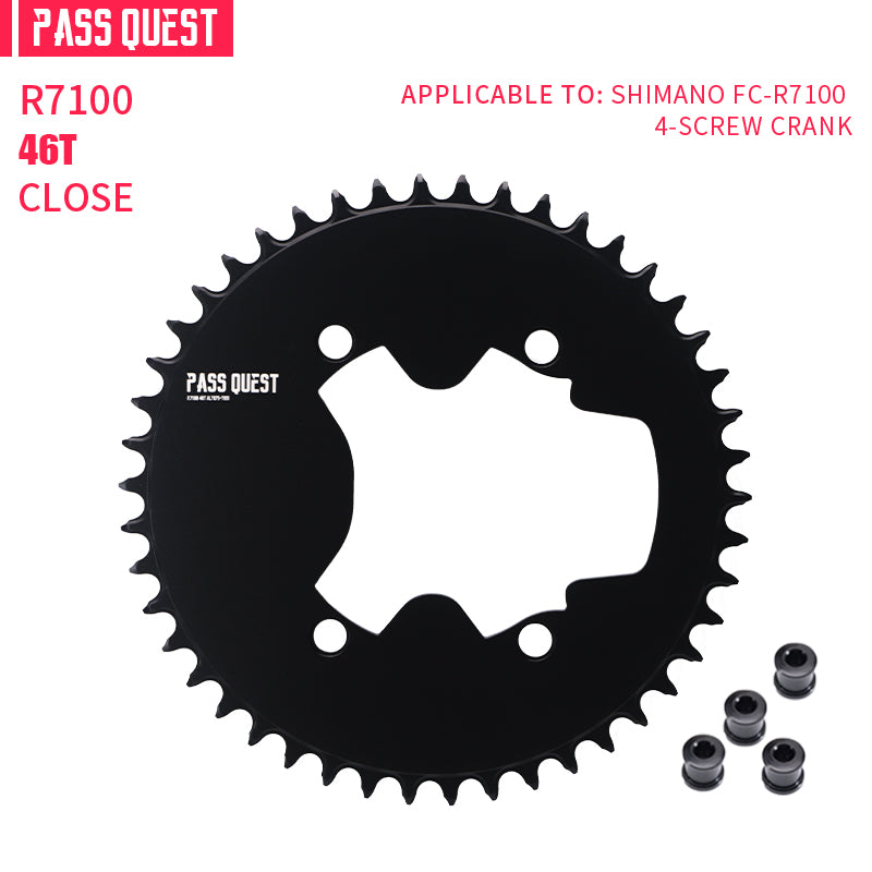 SHIMANO 110BCD R9200 R8100  (4-bolt AERO) Completely closed Round Narrow Wide Chainring