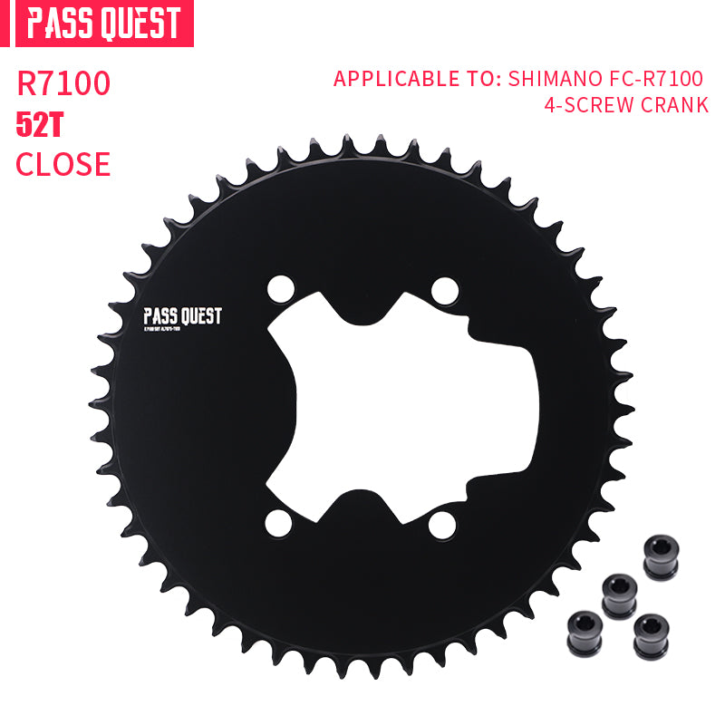 SHIMANO 110BCD R9200 R8100  (4-bolt AERO) Completely closed Round Narrow Wide Chainring