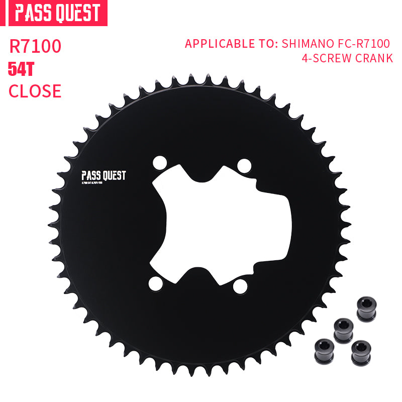 SHIMANO 110BCD R9200 R8100  (4-bolt AERO) Completely closed Round Narrow Wide Chainring