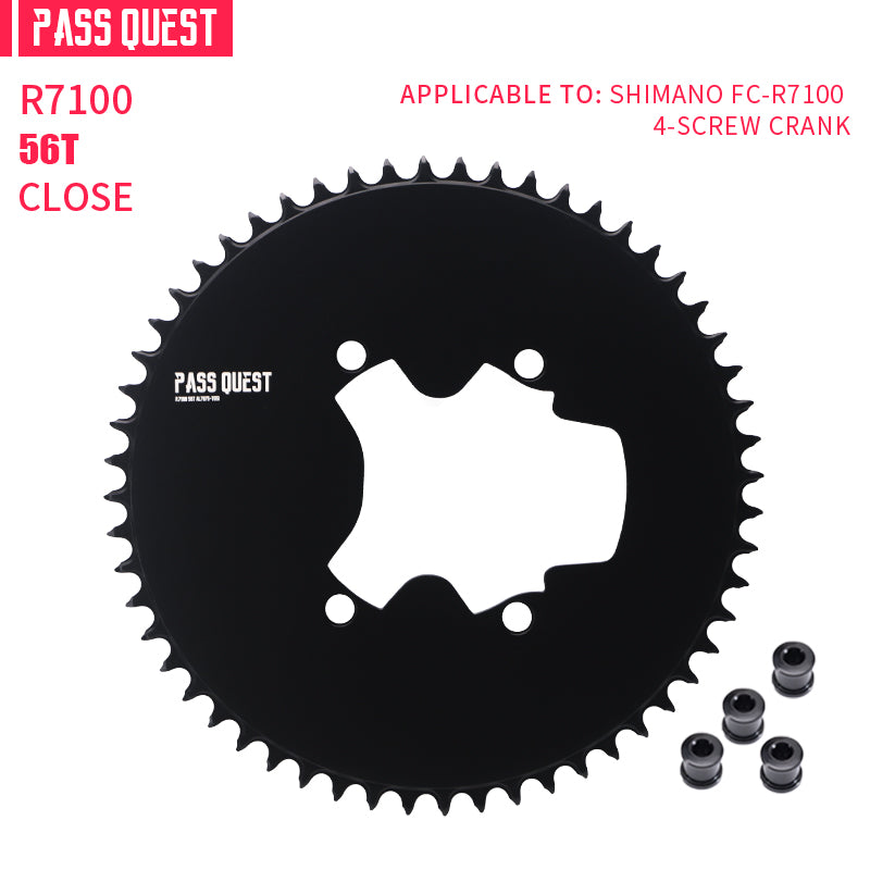 SHIMANO 110BCD R9200 R8100  (4-bolt AERO) Completely closed Round Narrow Wide Chainring
