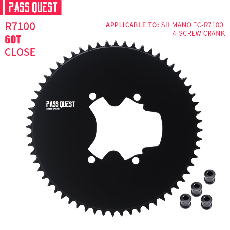 SHIMANO 110BCD R9200 R8100  (4-bolt AERO) Completely closed Round Narrow Wide Chainring