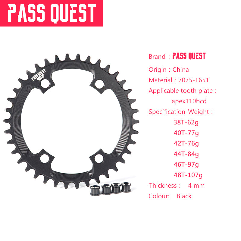 SRAM APEX 110BCD (4-bolt) Round Narrow Wide Chainring
