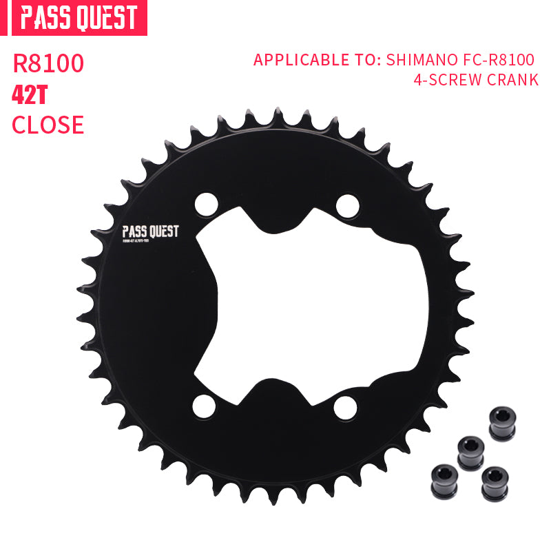 SHIMANO 110BCD R9200 R8100  (4-bolt AERO) Completely closed Round Narrow Wide Chainring