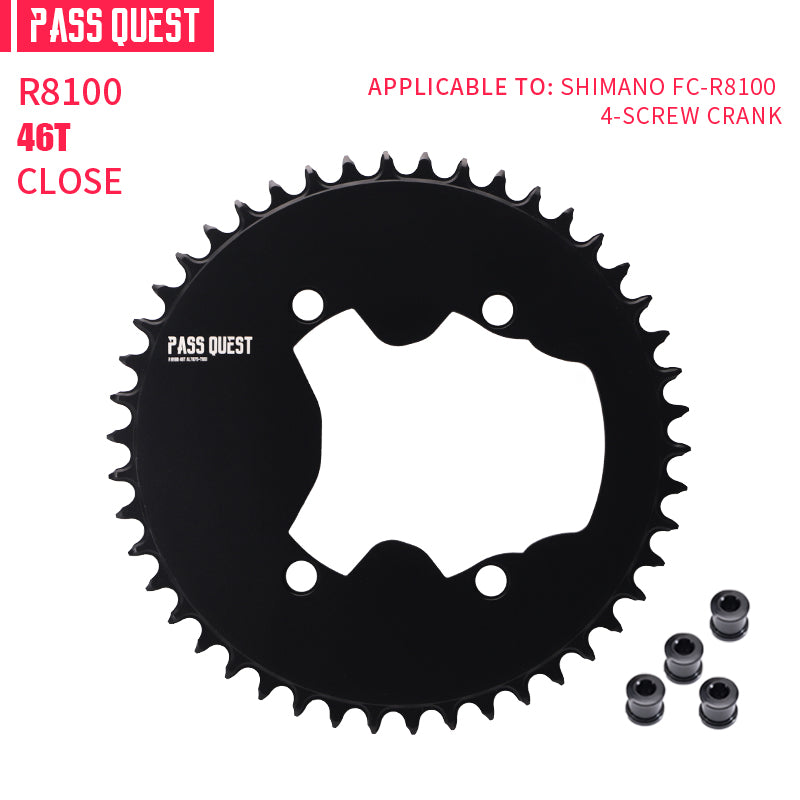 SHIMANO 110BCD R9200 R8100  (4-bolt AERO) Completely closed Round Narrow Wide Chainring