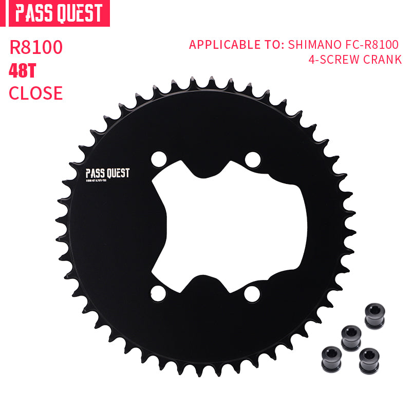 SHIMANO 110BCD R9200 R8100  (4-bolt AERO) Completely closed Round Narrow Wide Chainring