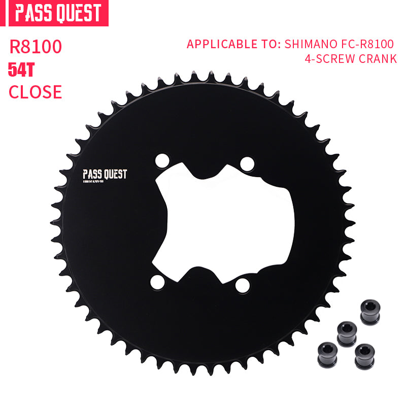 SHIMANO 110BCD R9200 R8100  (4-bolt AERO) Completely closed Round Narrow Wide Chainring