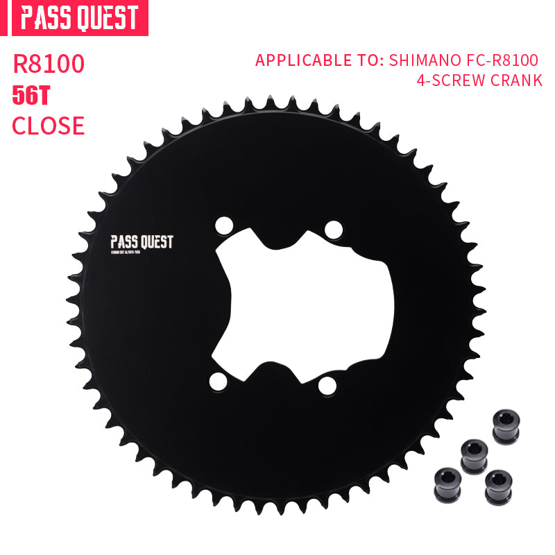 SHIMANO 110BCD R9200 R8100  (4-bolt AERO) Completely closed Round Narrow Wide Chainring