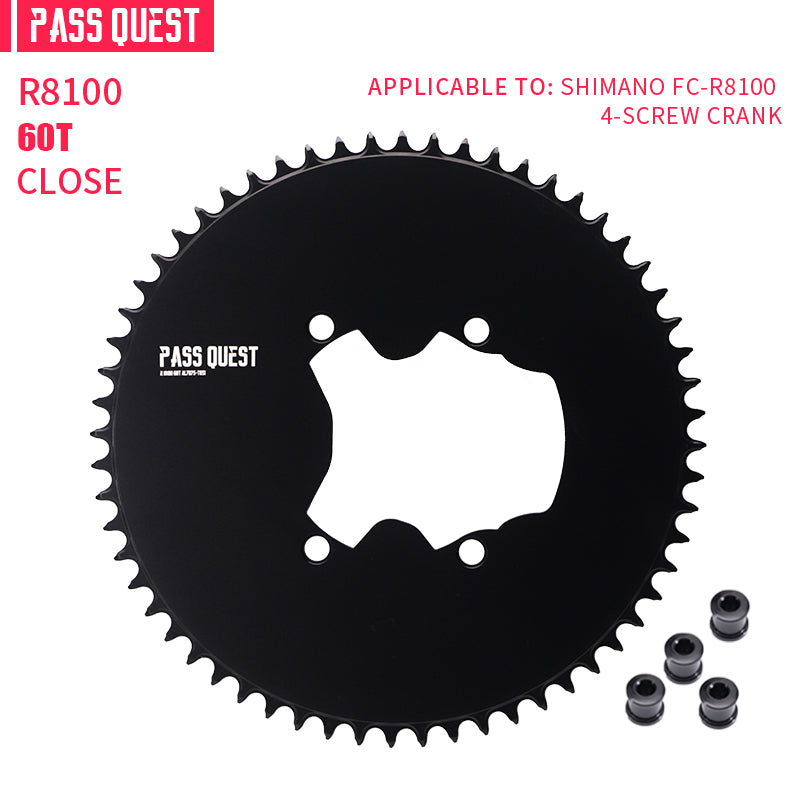 SHIMANO 110BCD R9200 R8100  (4-bolt AERO) Completely closed Round Narrow Wide Chainring