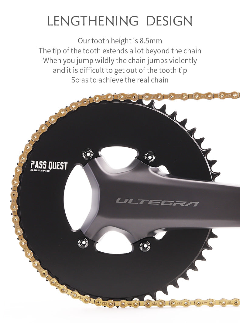 110BCD R9200 R8100 R7100 (4-bolt AERO) Round Narrow Wide Chainring