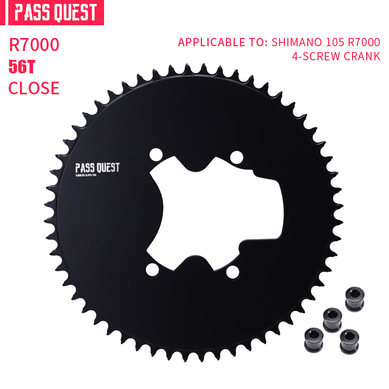 SHIMANO 110BCD R9100 R8000 R7000 (4-bolt AERO) Completely closed Round Narrow Wide Chainring