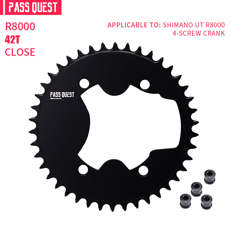 SHIMANO 110BCD R9100 R8000 R7000 (4-bolt AERO) Completely closed Round Narrow Wide Chainring