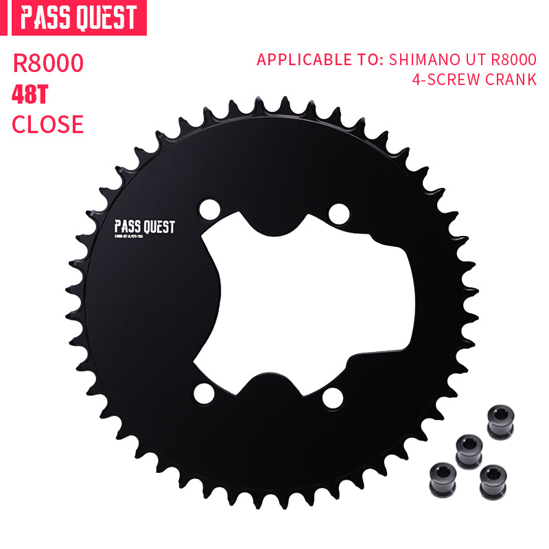 SHIMANO 110BCD R9100 R8000 R7000 (4-bolt AERO) Completely closed Round Narrow Wide Chainring