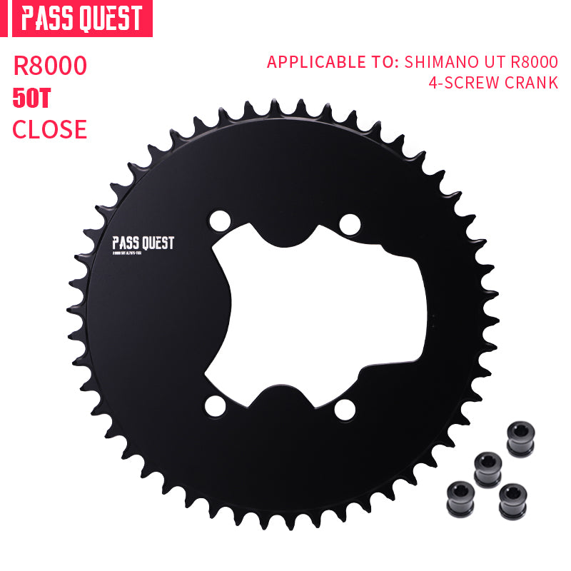 SHIMANO 110BCD R9100 R8000 R7000 (4-bolt AERO) Completely closed Round Narrow Wide Chainring