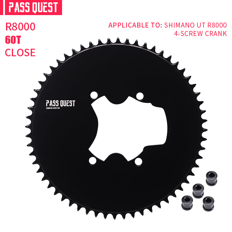 SHIMANO 110BCD R9100 R8000 R7000 (4-bolt AERO) Completely closed Round Narrow Wide Chainring