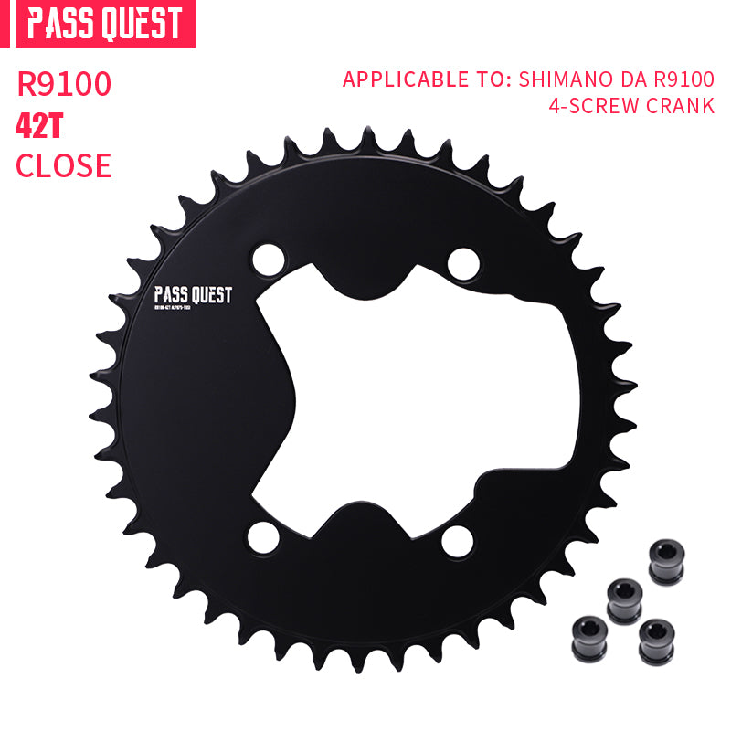 SHIMANO 110BCD R9100 R8000 R7000 (4-bolt AERO) Completely closed Round Narrow Wide Chainring