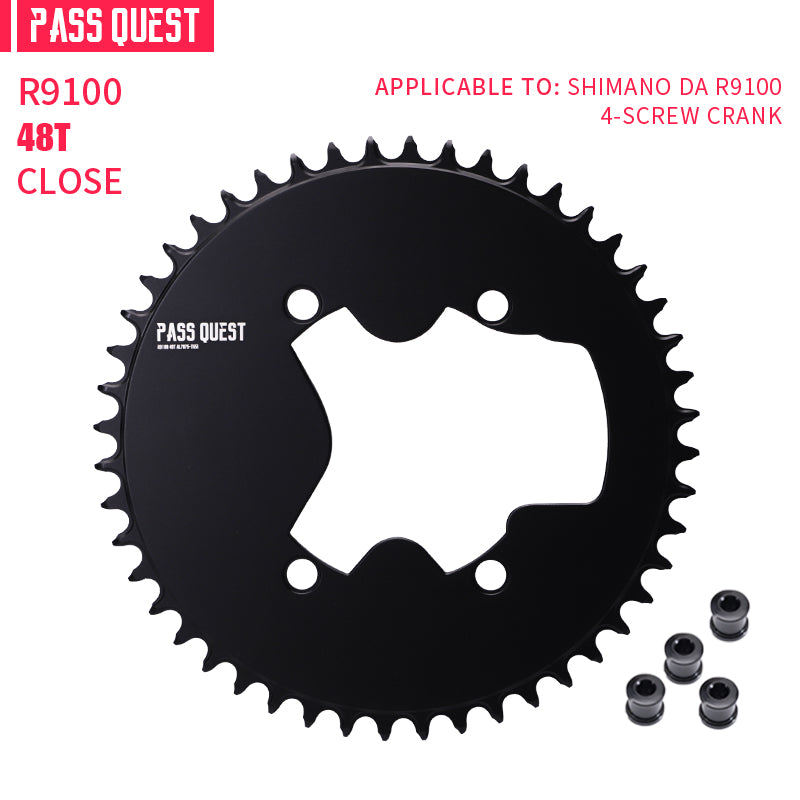 SHIMANO 110BCD R9100 R8000 R7000 (4-bolt AERO) Completely closed Round Narrow Wide Chainring