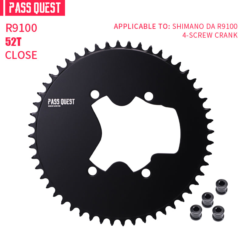 SHIMANO 110BCD R9100 R8000 R7000 (4-bolt AERO) Completely closed Round Narrow Wide Chainring